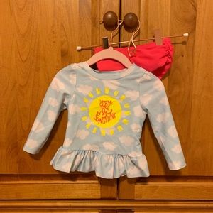 Cat and Jack Long sleeve two piece swimsuit